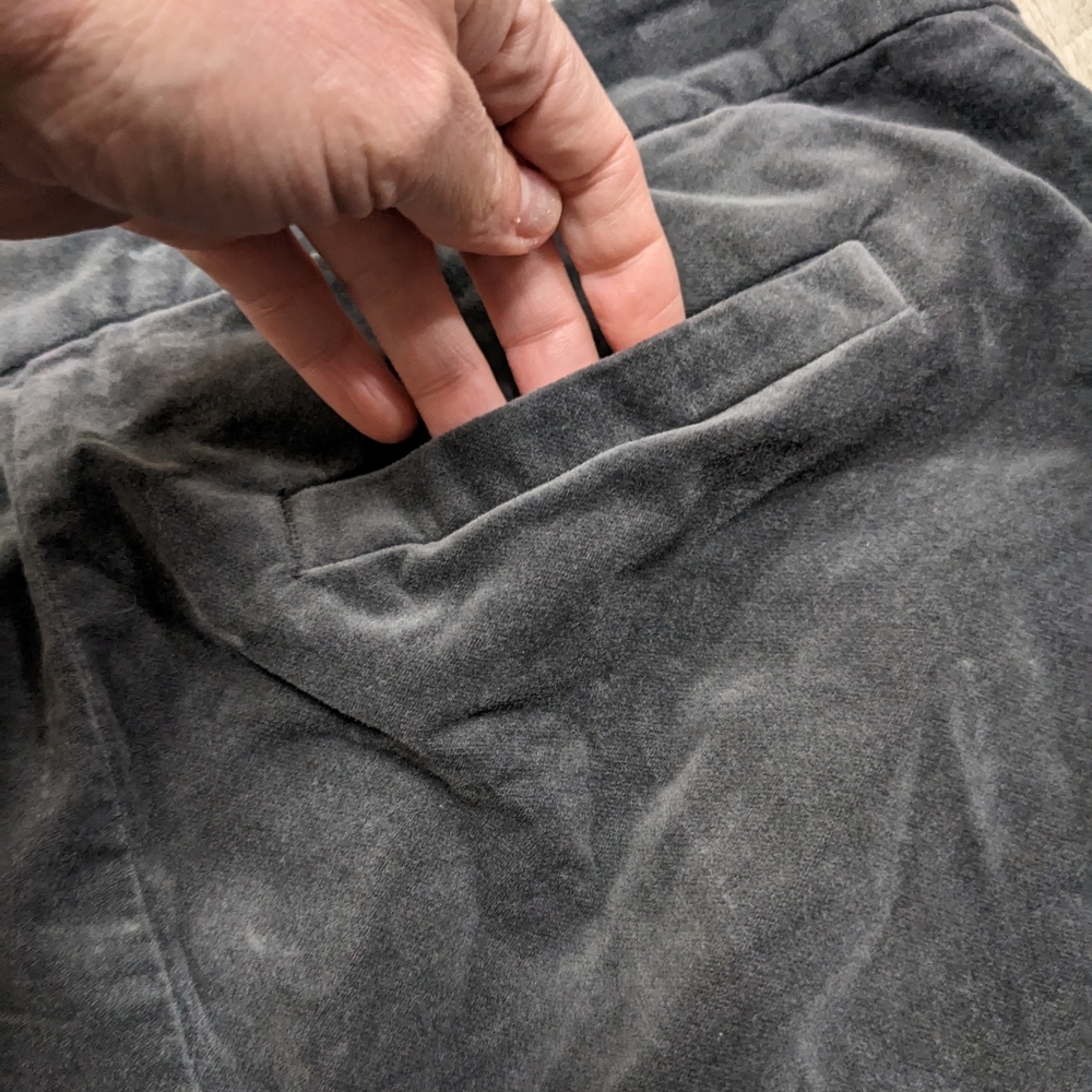 J. Jill Charcoal Gray Velvet Flared Pants - Picture 6 of 12